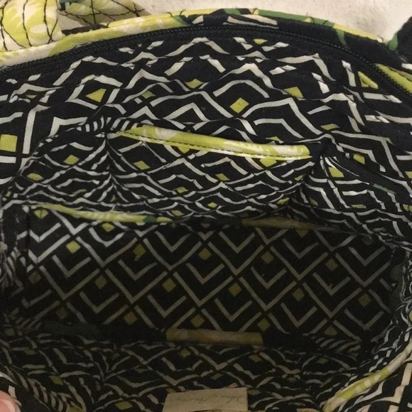 Vera Bradley Green & Yellow purse Satchel HandBag - Picture 5 of 5